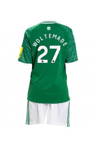 Newcastle United Nick Woltemade #27 Jalkapallovaatteet Lasten Vieraspeliasu 2025-26 Lyhythihainen (+ Lyhyet housut)